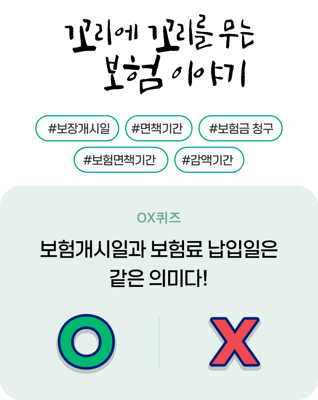 꼬꼬무 보장개시일, 면책기간, 감액기간