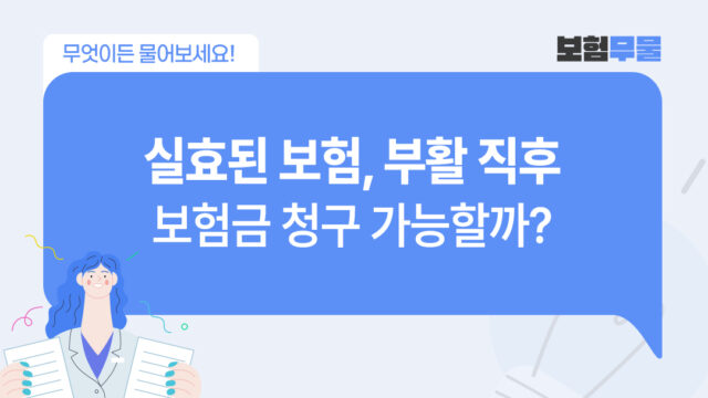 보험무물 보험실효 부활