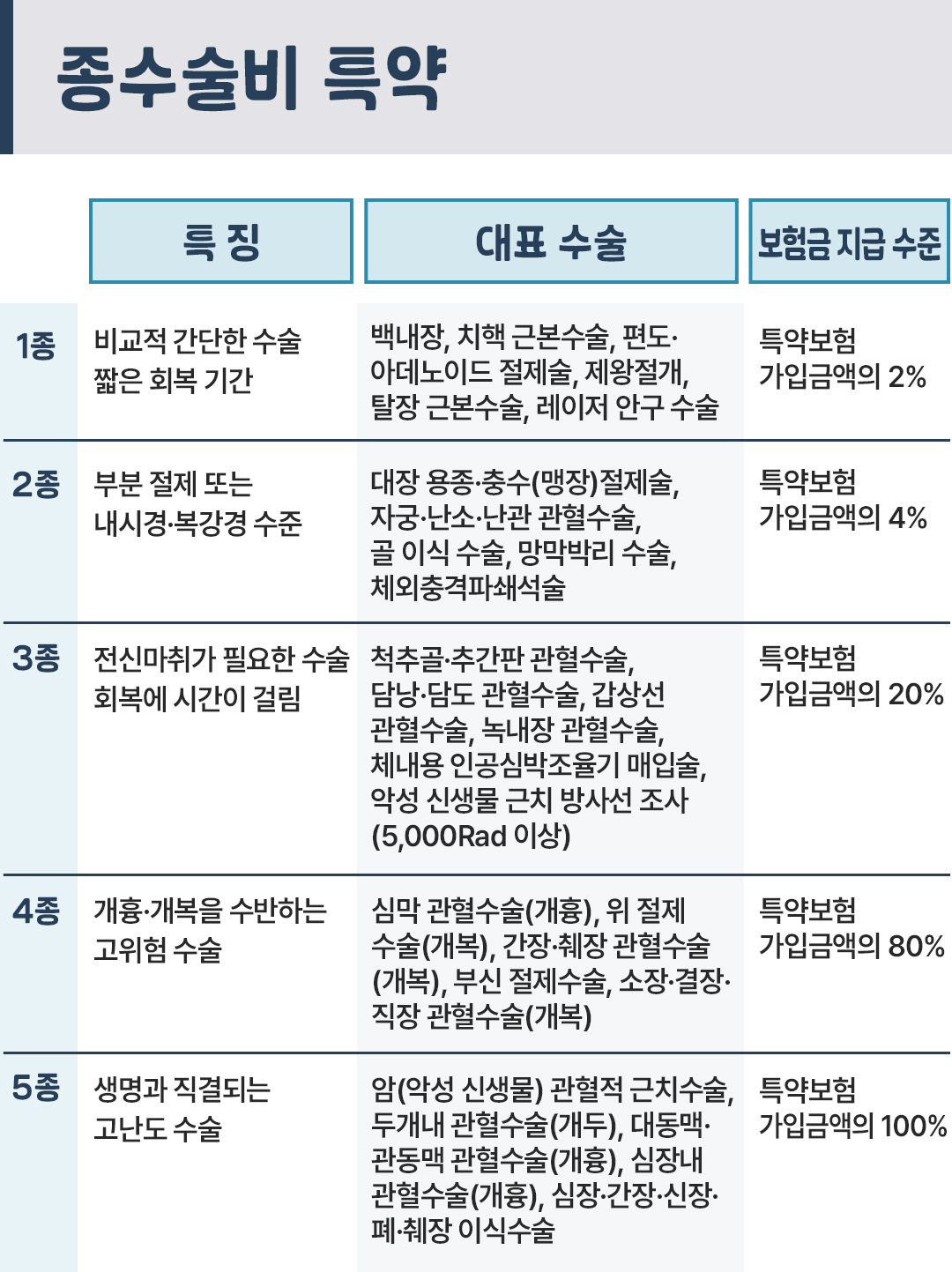 이런저런특약 수술비3