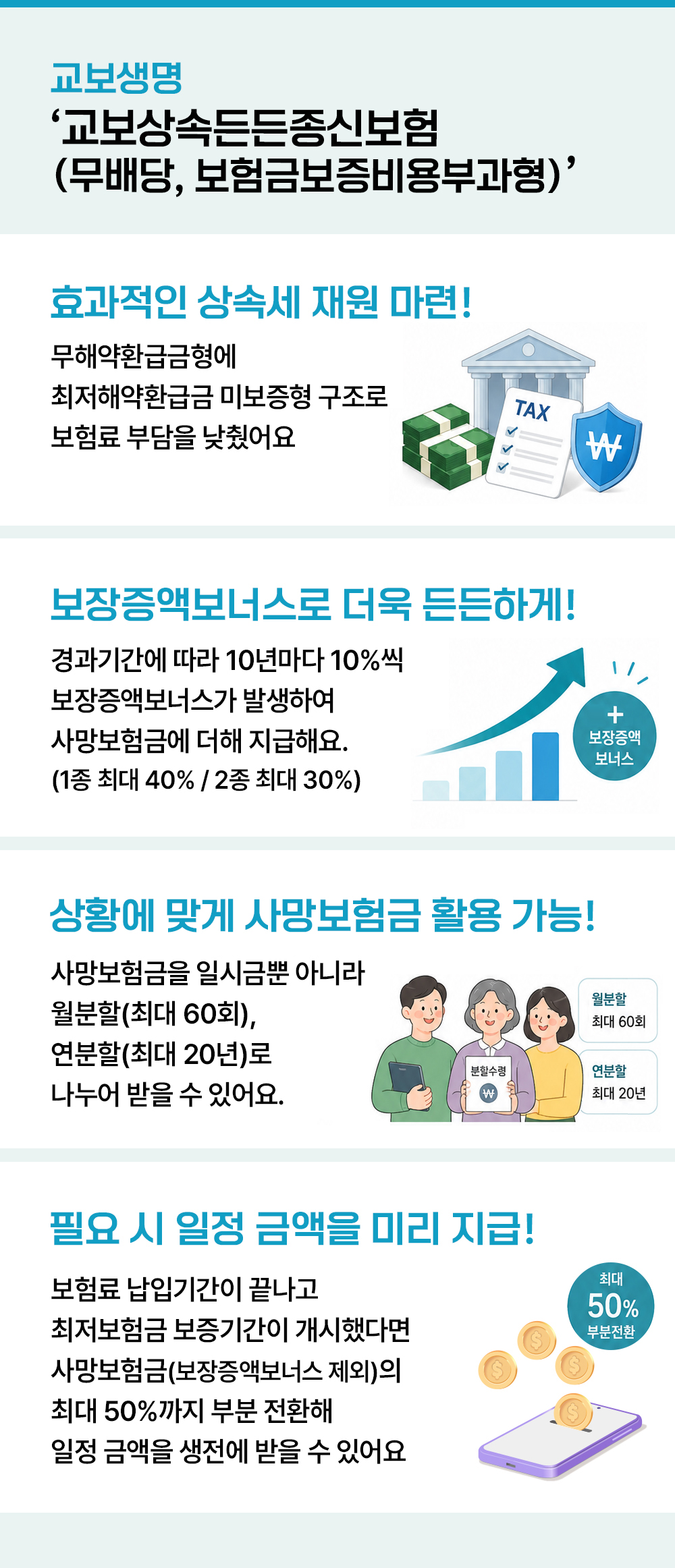 교보상속든든종신보험 종신보험 상속세 재원 사망보험금