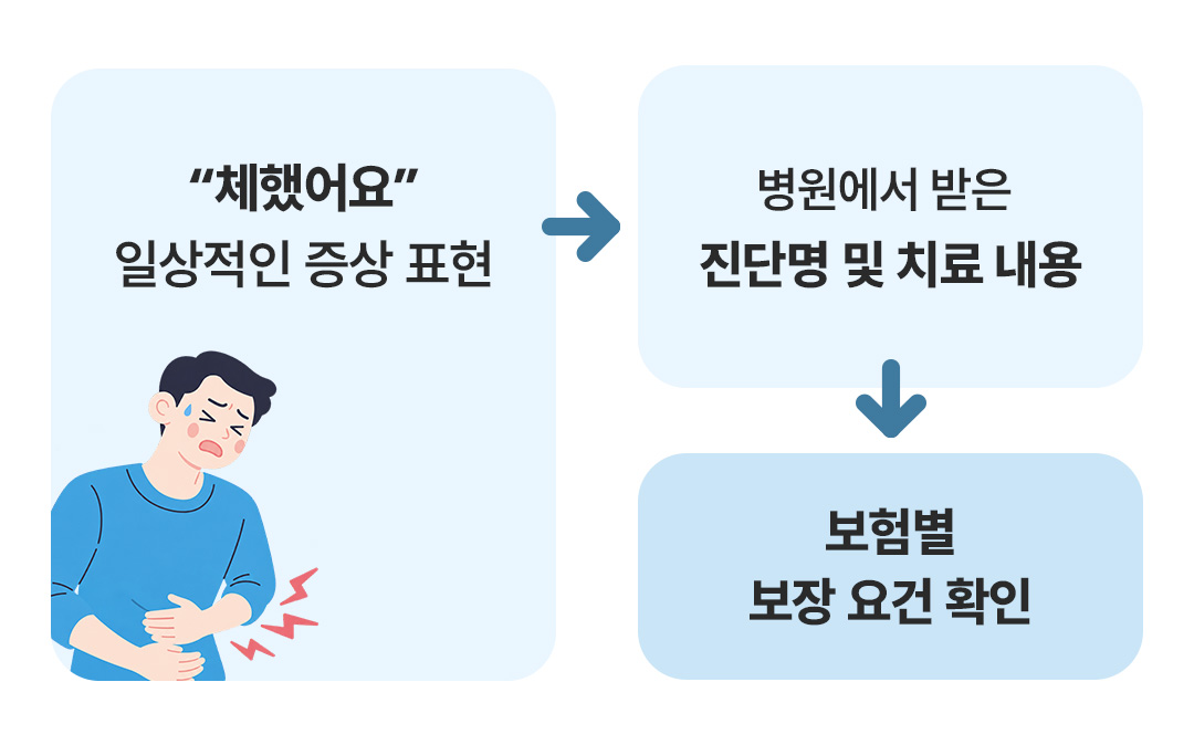 보험무물 체했을때 1