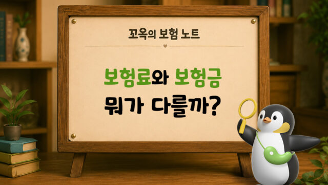 [꼬옥의 보험노트] 1편. 보험료와 보험금, 뭐가 다를까?